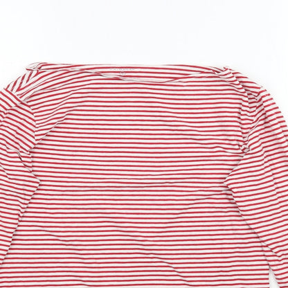 Primark Womens Red Striped  Basic T-Shirt Size S