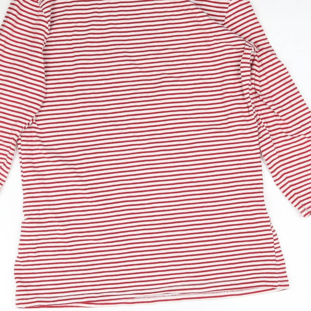 Primark Womens Red Striped  Basic T-Shirt Size S