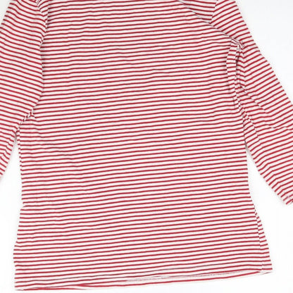 Primark Womens Red Striped  Basic T-Shirt Size S