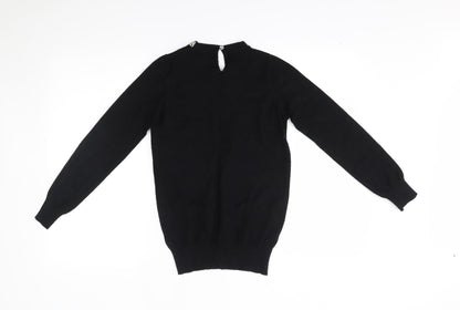 Primark Womens Black   Pullover Jumper Size 2XS  - decorated neckline