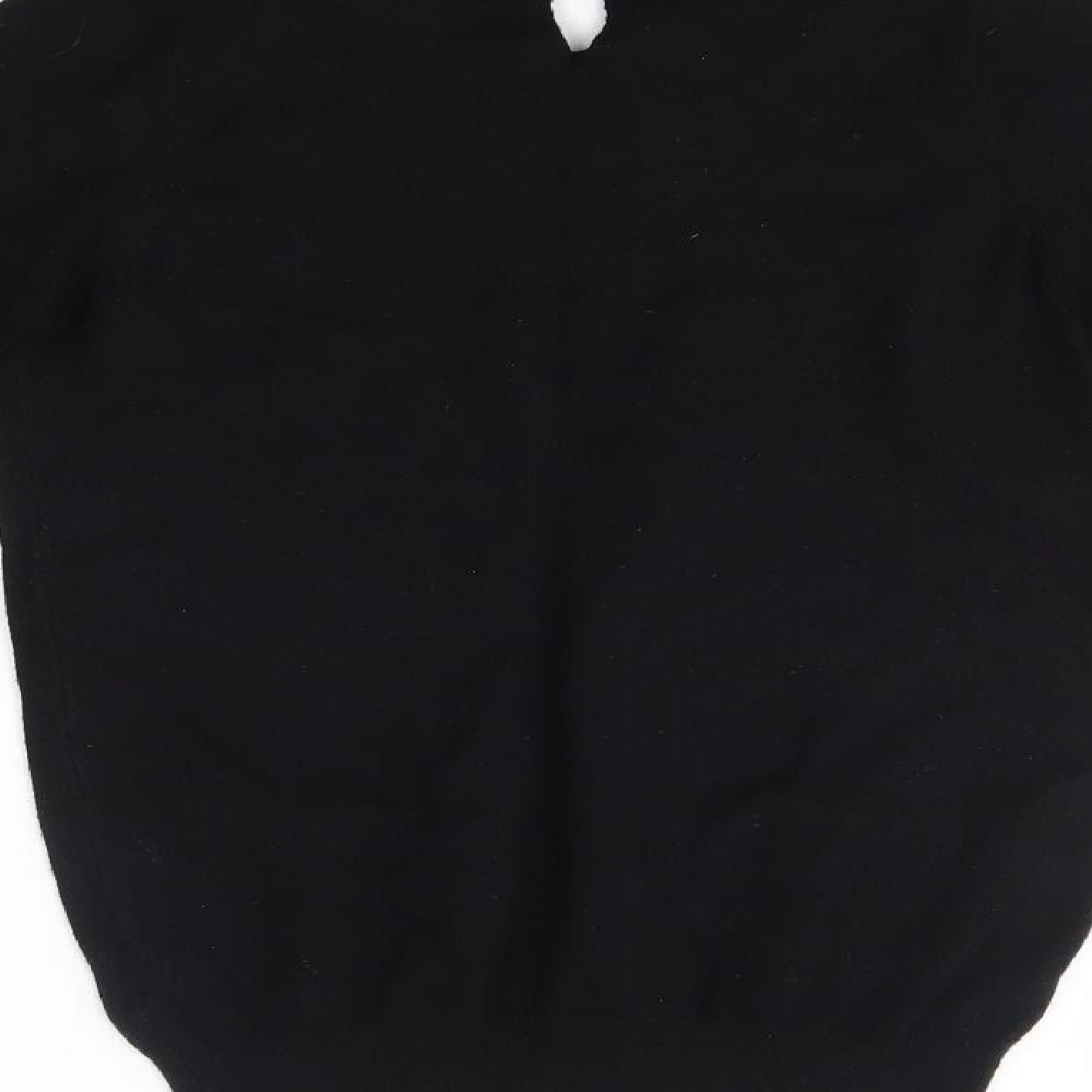 Primark Womens Black   Pullover Jumper Size 2XS  - decorated neckline