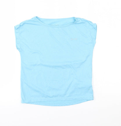 USA Pro Girls Blue   Basic T-Shirt Size 9-10 Years