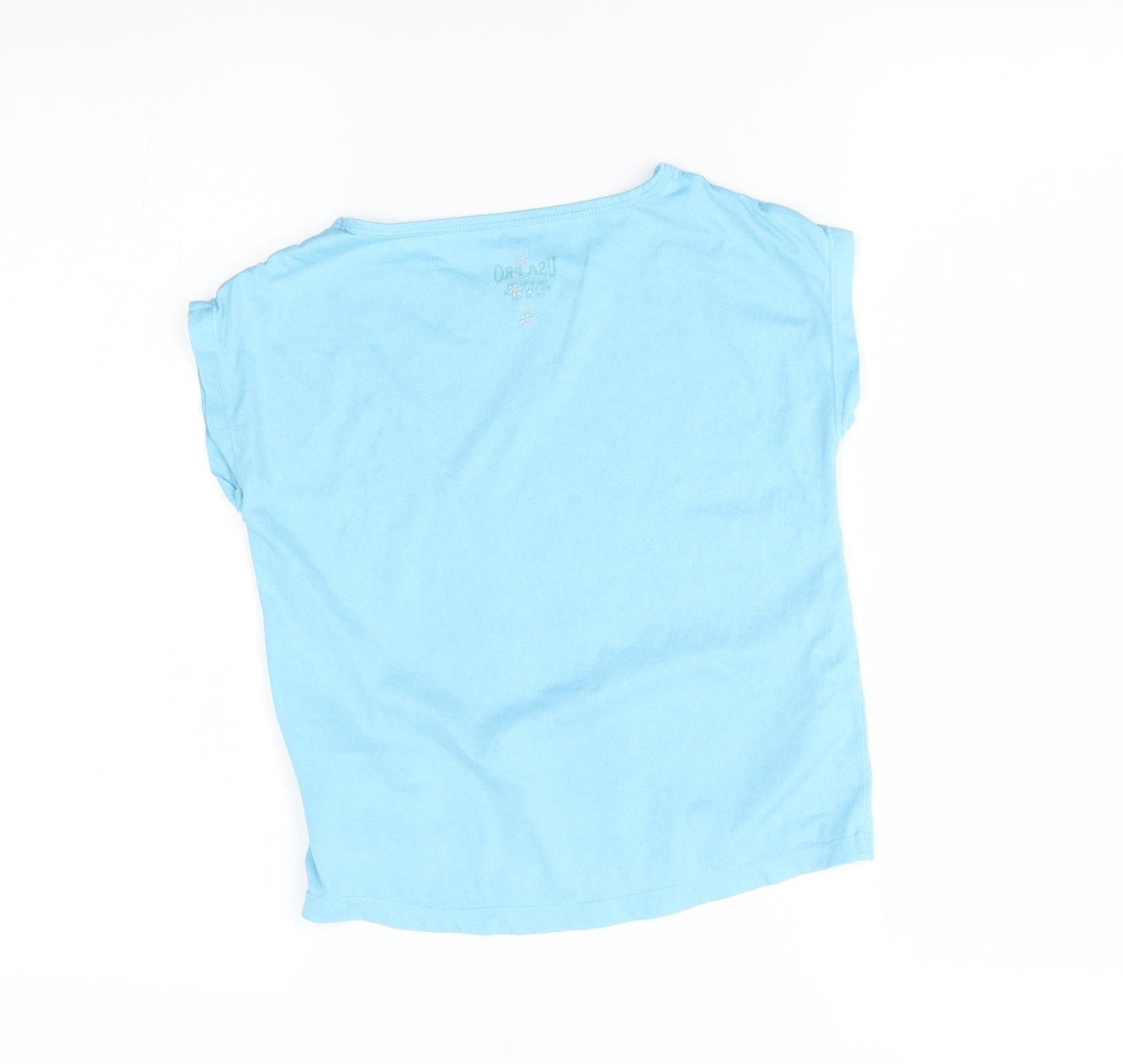 USA Pro Girls Blue   Basic T-Shirt Size 9-10 Years