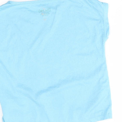 USA Pro Girls Blue   Basic T-Shirt Size 9-10 Years
