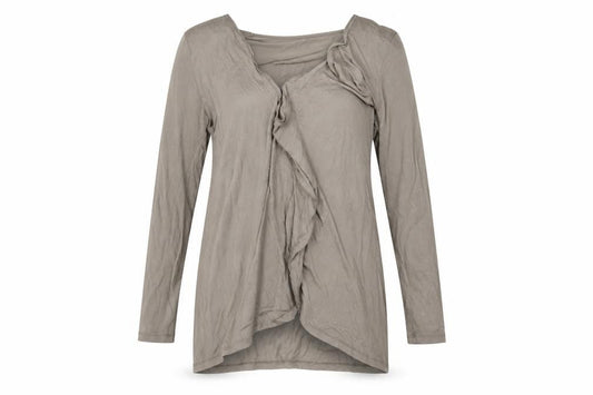 Womens UK Size 16 tg Grey Wrap Jumper