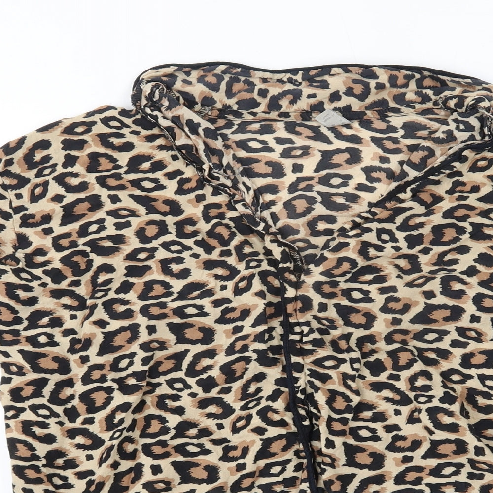 ASOS Womens Beige Animal Print   Nightshirt Size 8