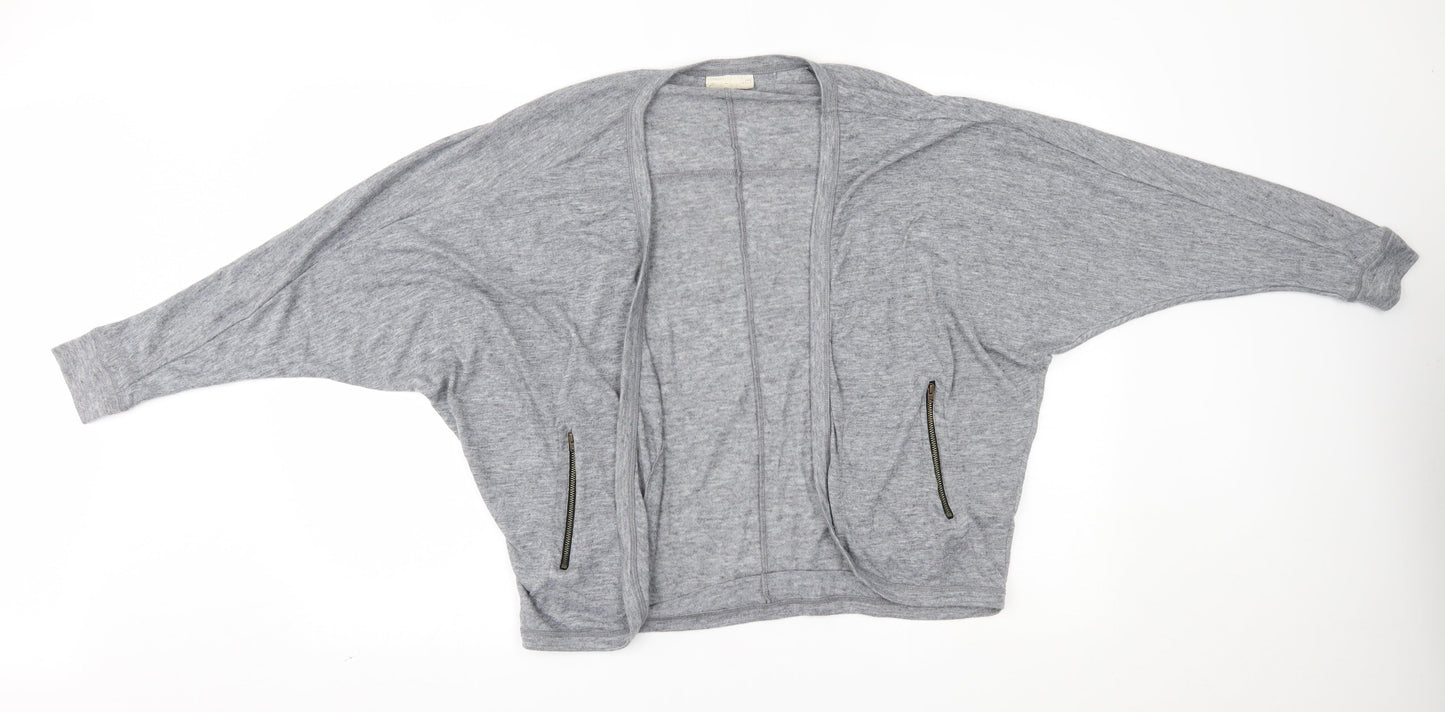 Womens UK Size 12 NEXT Grey Wrap Jumper