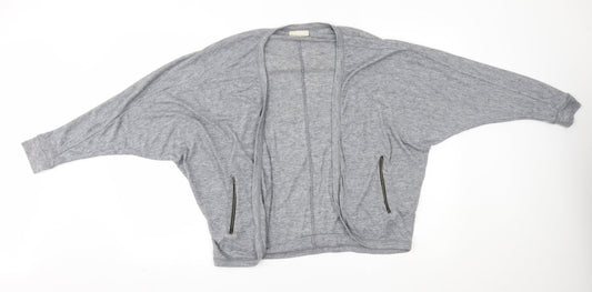 Womens UK Size 12 NEXT Grey Wrap Jumper