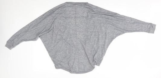 Womens UK Size 12 NEXT Grey Wrap Jumper