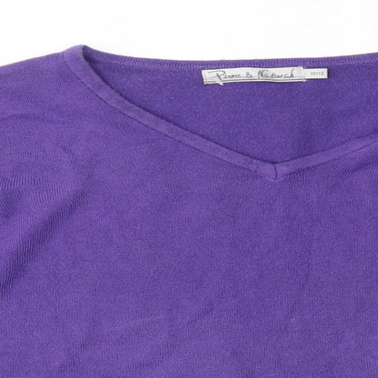 pure & natural Womens Purple   Pullover Jumper Size 12