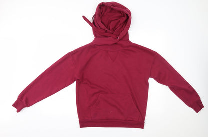 Front view of Primark women’s red pullover hoodie, size S