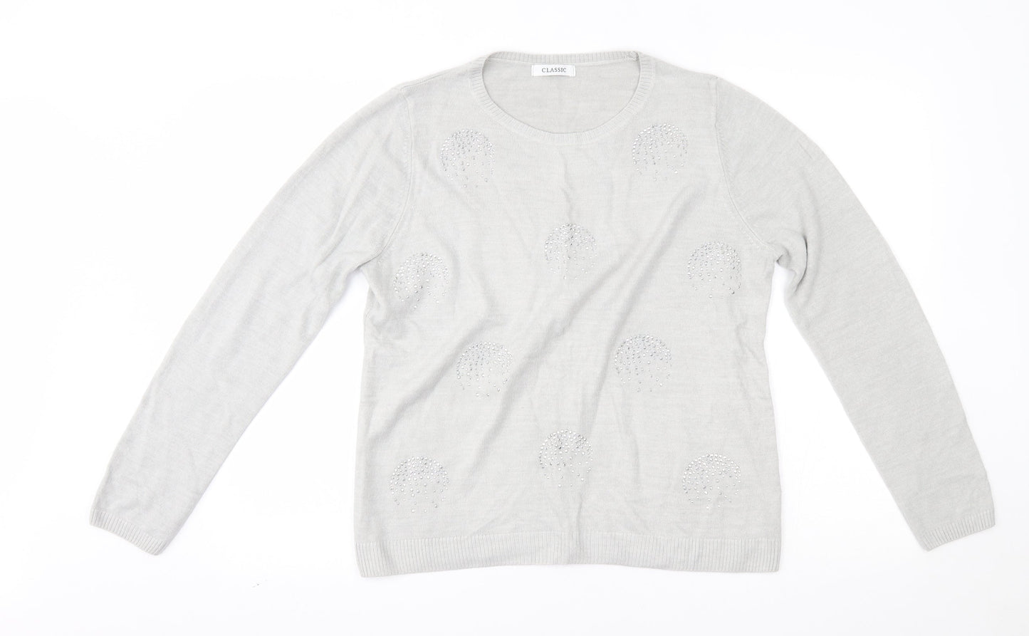 Womens UK Size 14 M&S Grey Pullover Jumper