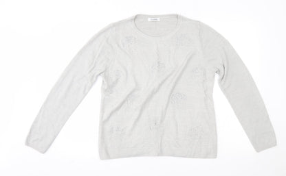 Womens UK Size 14 M&S Grey Pullover Jumper