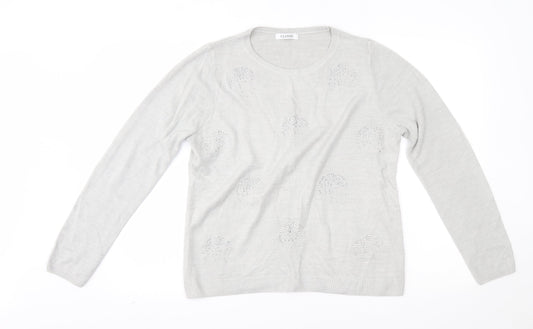 Womens UK Size 14 M&S Grey Pullover Jumper