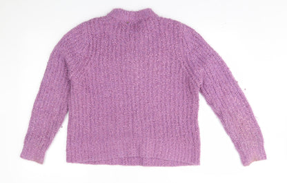 Womens UK Size 14 M&S Purple Pullover Jumper