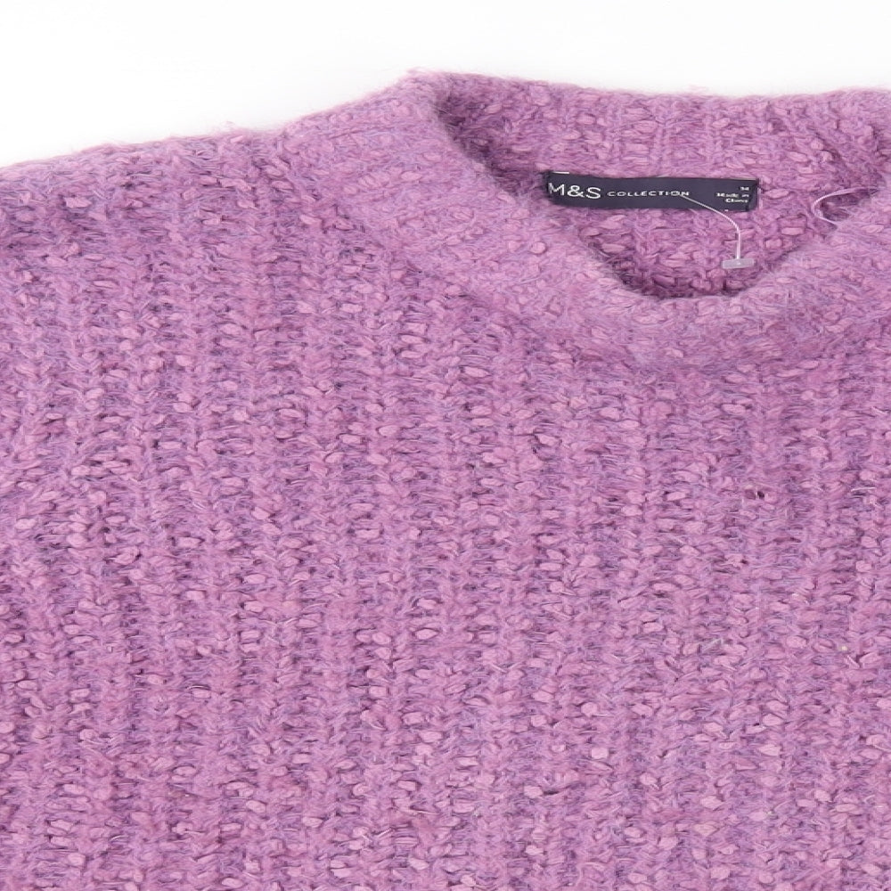 Womens UK Size 14 M&S Purple Pullover Jumper
