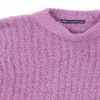 Womens UK Size 14 M&S Purple Pullover Jumper