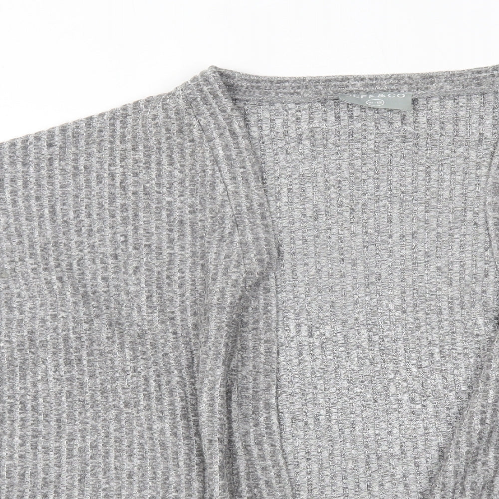 Womens UK Size 10 Jeff&co Grey Cardigan Jumper