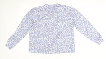 George Womens Blue Animal Print  Pullover Jumper Size 8