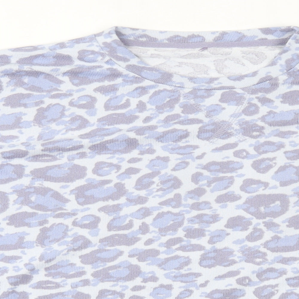 George Womens Blue Animal Print  Pullover Jumper Size 8