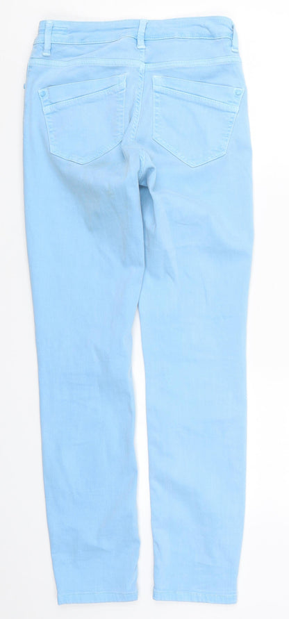 Womens UK Size 8 Preworn Regular Fit Skinny Blue Jeans