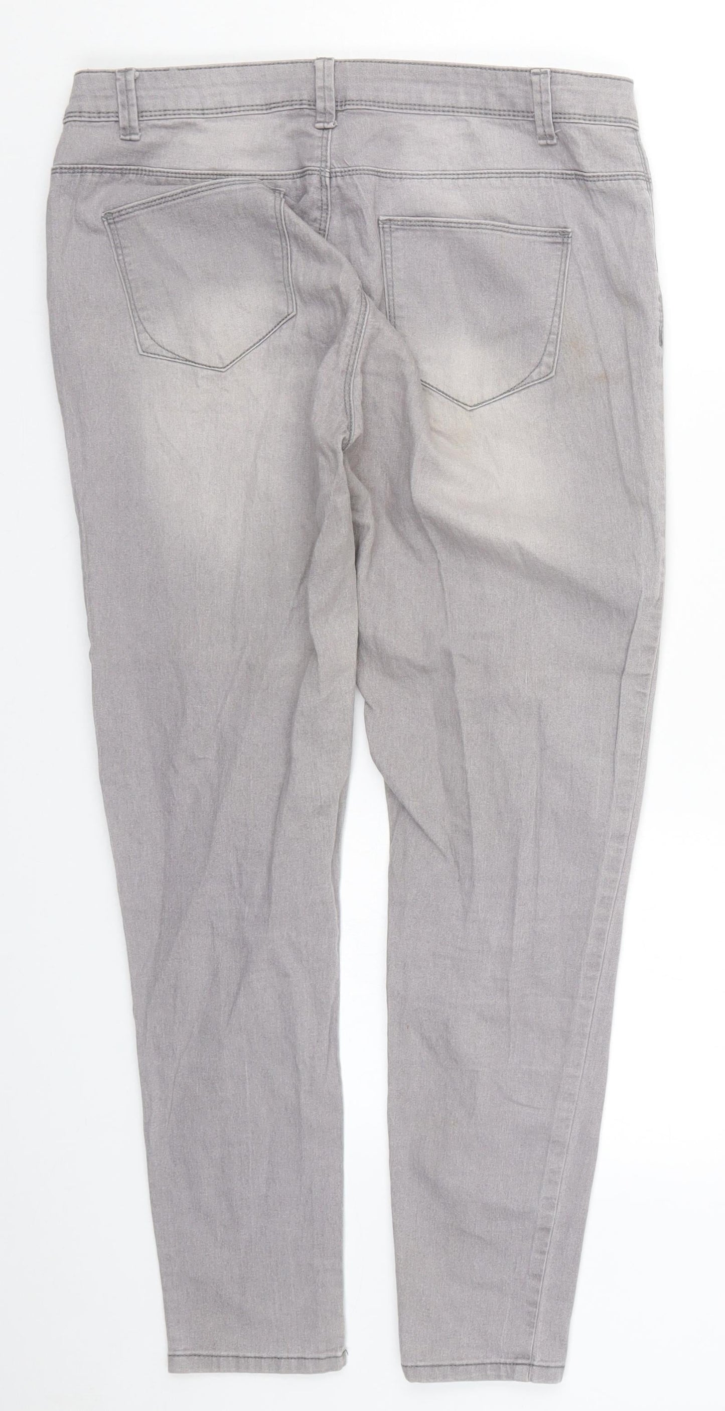 Denim Co Womens Grey  Denim Skinny Jeans Size 14 L26 in