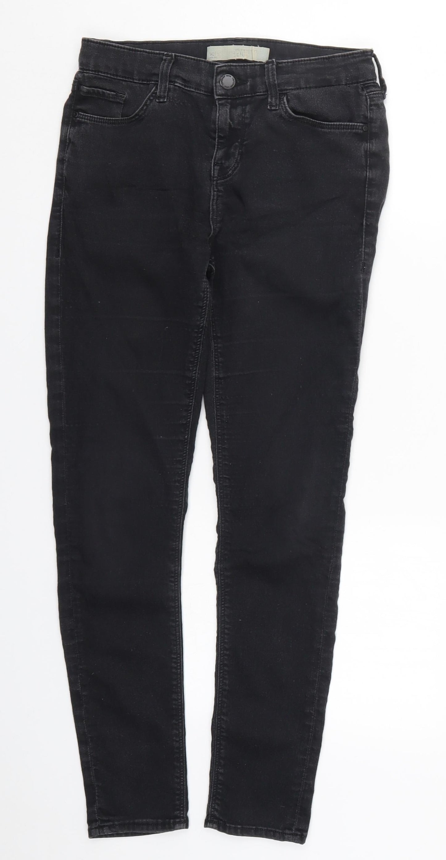 Topshop Womens Black  Denim Skinny Jeans Size 27 in L26 in