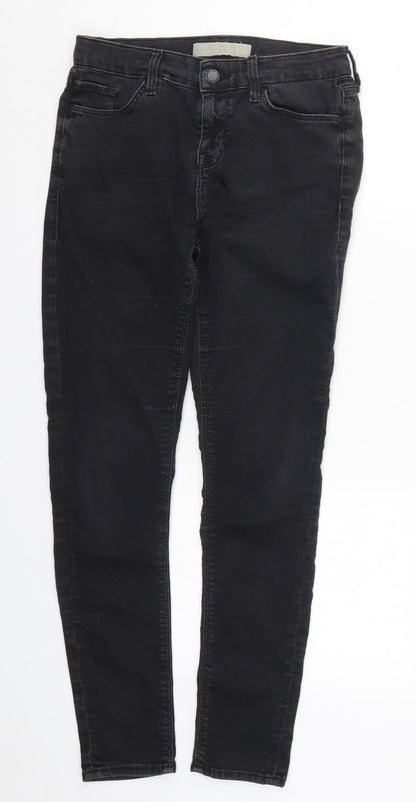 Topshop Womens Black  Denim Skinny Jeans Size 27 in L26 in