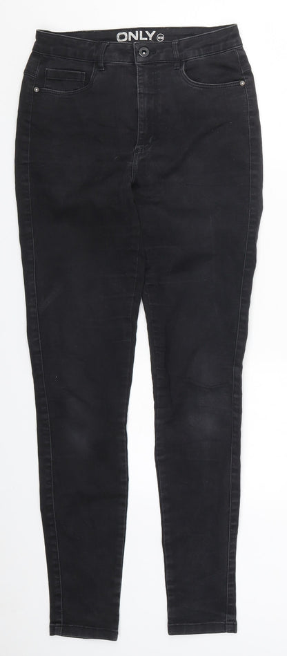 Only Womens Black  Denim Skinny Jeans Size M L30 in