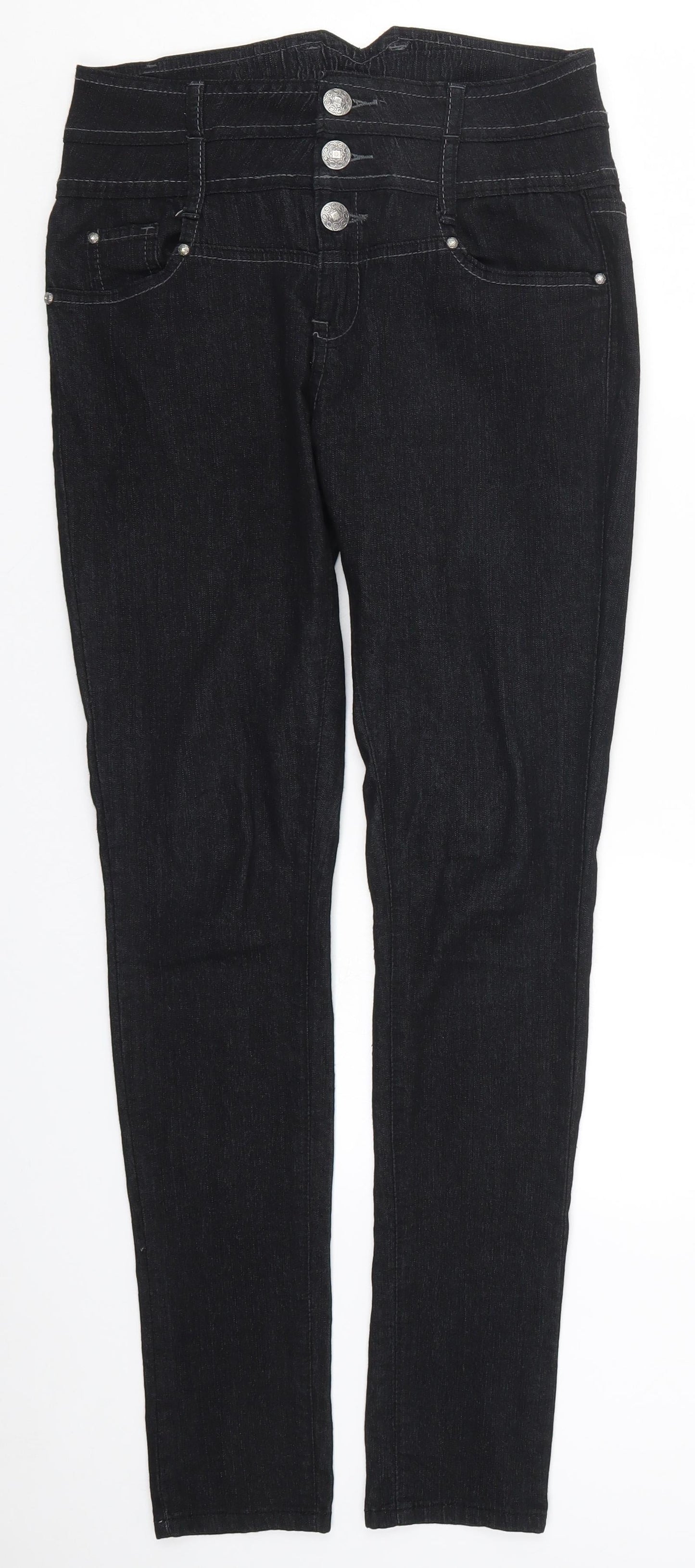 Denim Co Womens Black  Denim Skinny Jeans Size 10 L31 in