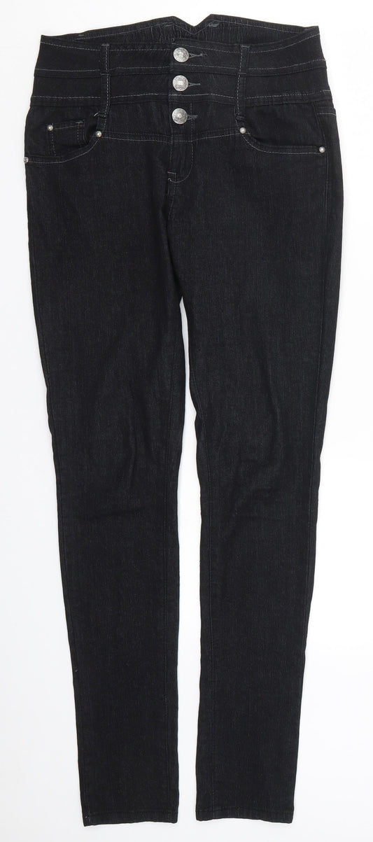 Denim Co Womens Black  Denim Skinny Jeans Size 10 L31 in