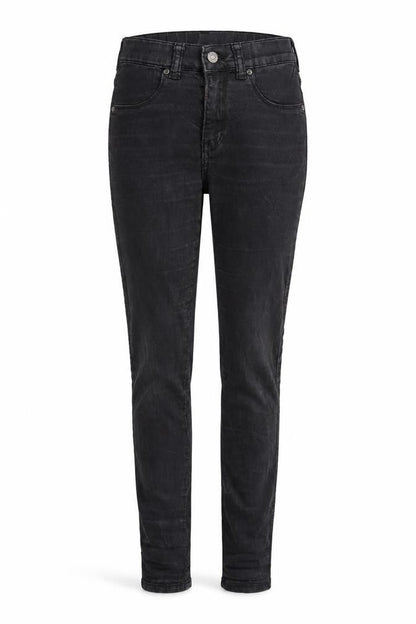Front view of Dr Denim women’s black denim skinny jeans, size S, 30-inch leg