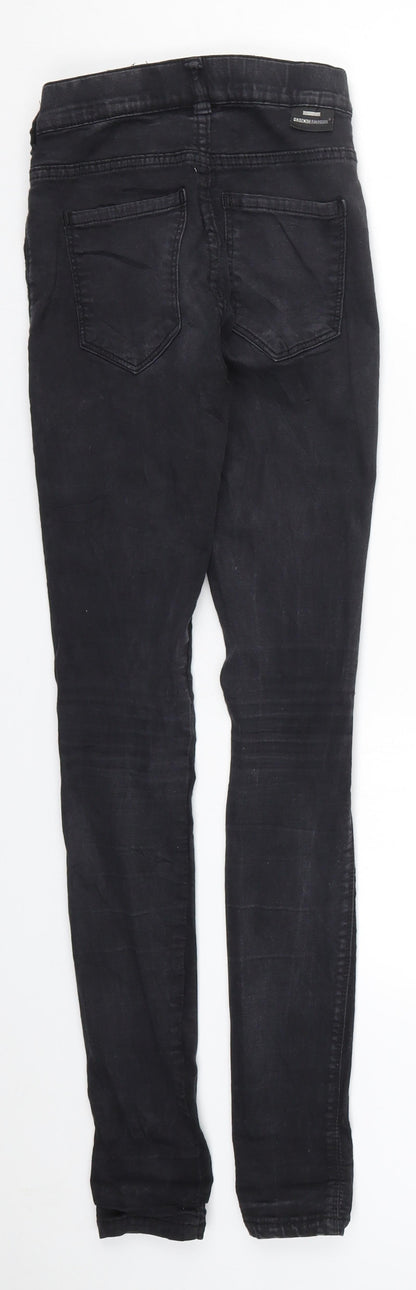 Womens UK Size S Dr Denim Regular Fit Skinny Black Jeans