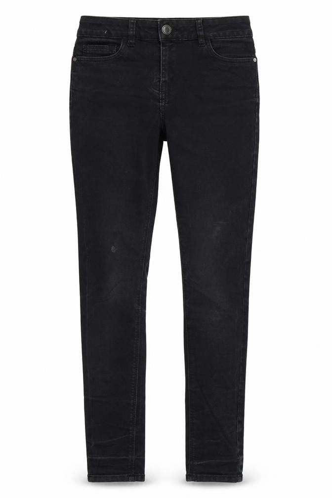 Front view of George women’s black denim skinny jeans, size UK 10, 27-inch leg
