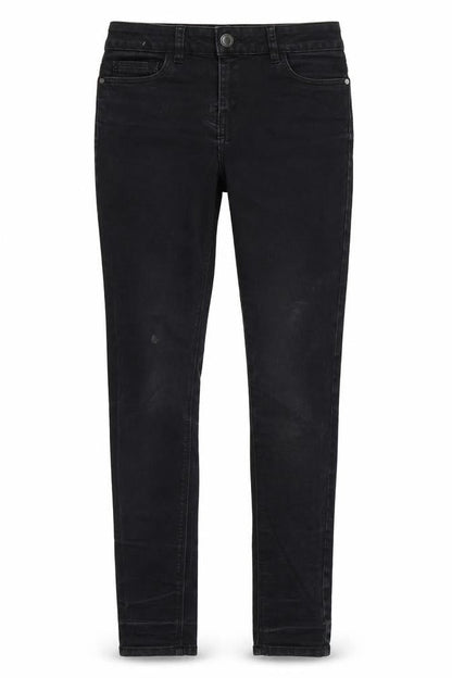 Front view of George women’s black denim skinny jeans, size UK 10, 27-inch leg