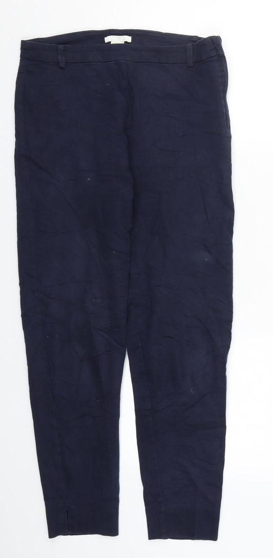 Womens UK Size 8 H&M Regular Fit  Blue Trousers