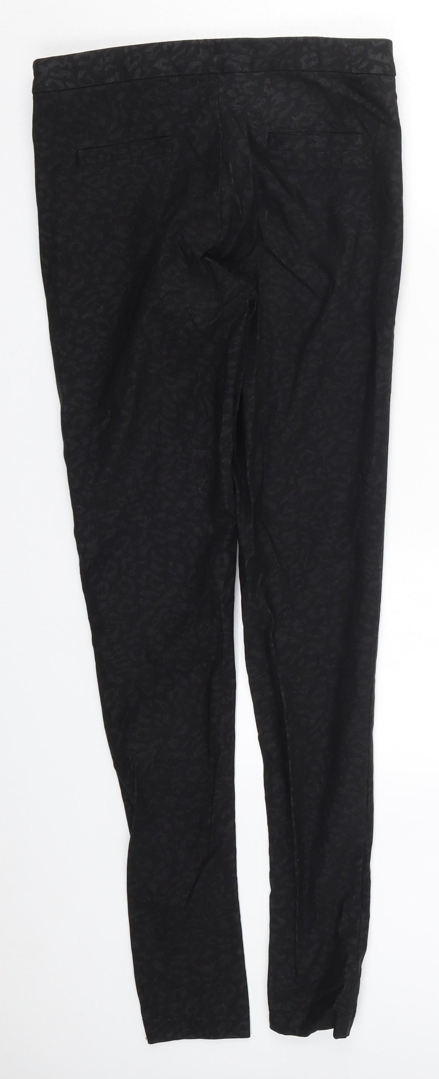 Dorothy Perkins Womens Black Animal Print Denim Skinny Jeans Size 10 L30 in