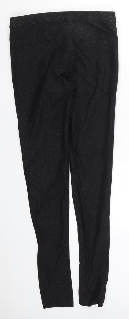 Dorothy Perkins Womens Black Animal Print Denim Skinny Jeans Size 10 L30 in