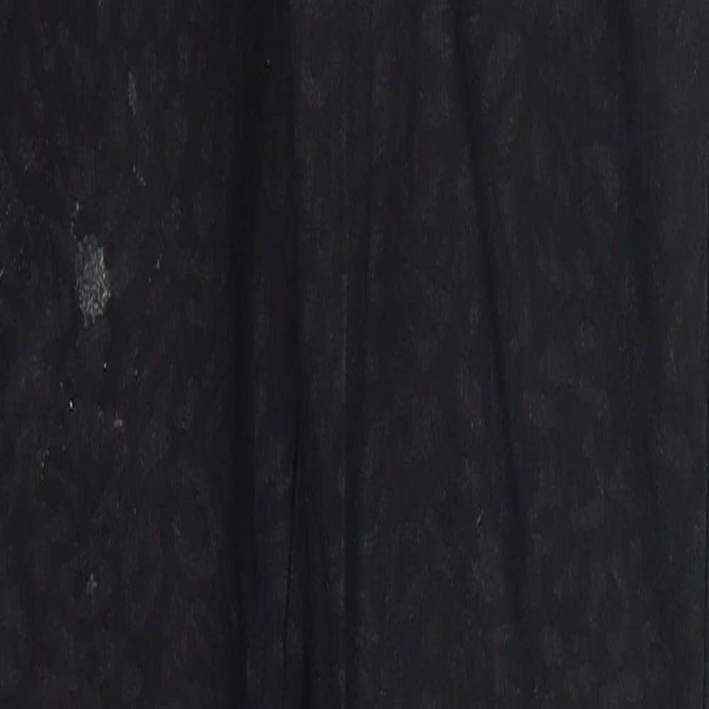 Dorothy Perkins Womens Black Animal Print Denim Skinny Jeans Size 10 L30 in