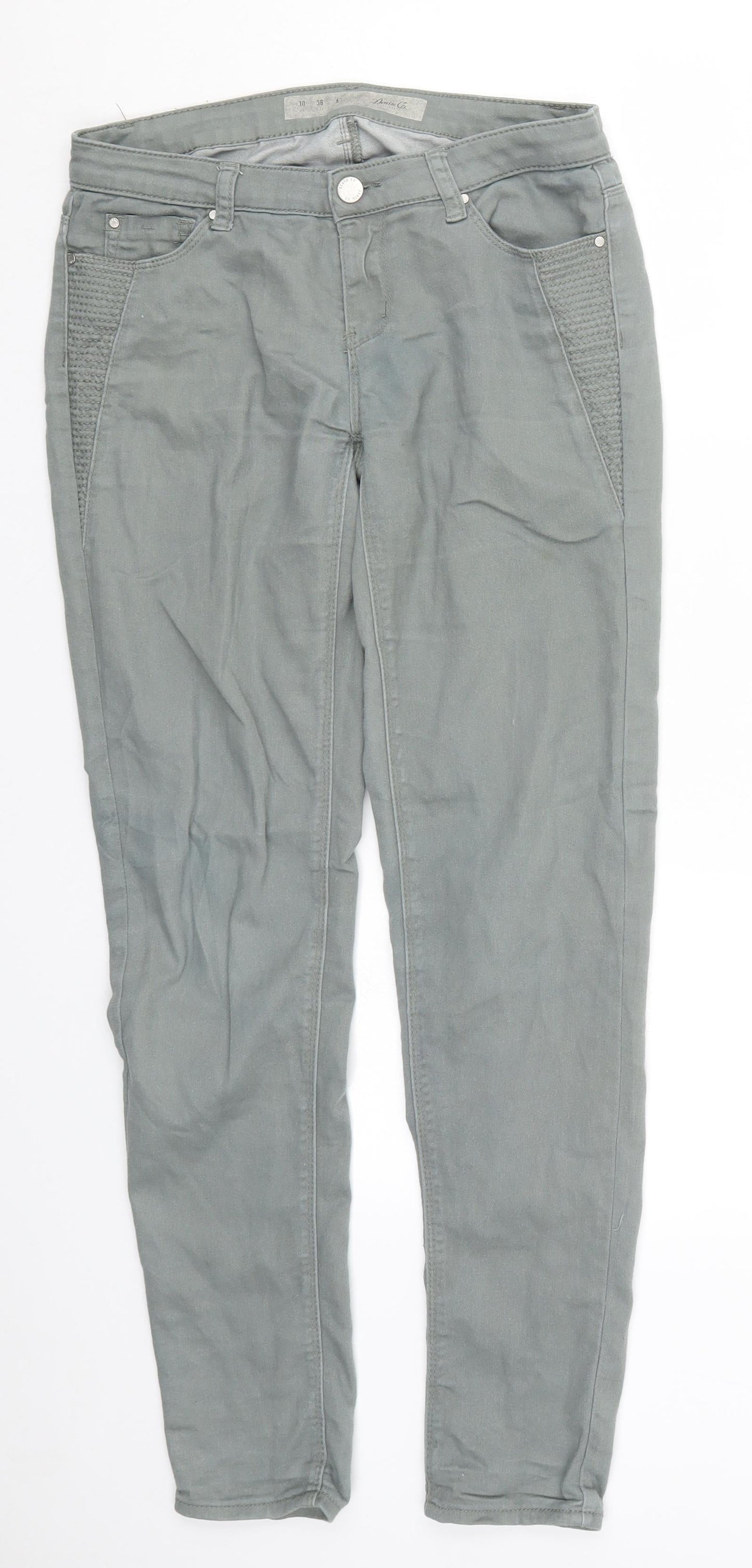 Denim Co Womens Green  Denim Skinny Jeans Size 10 L29 in
