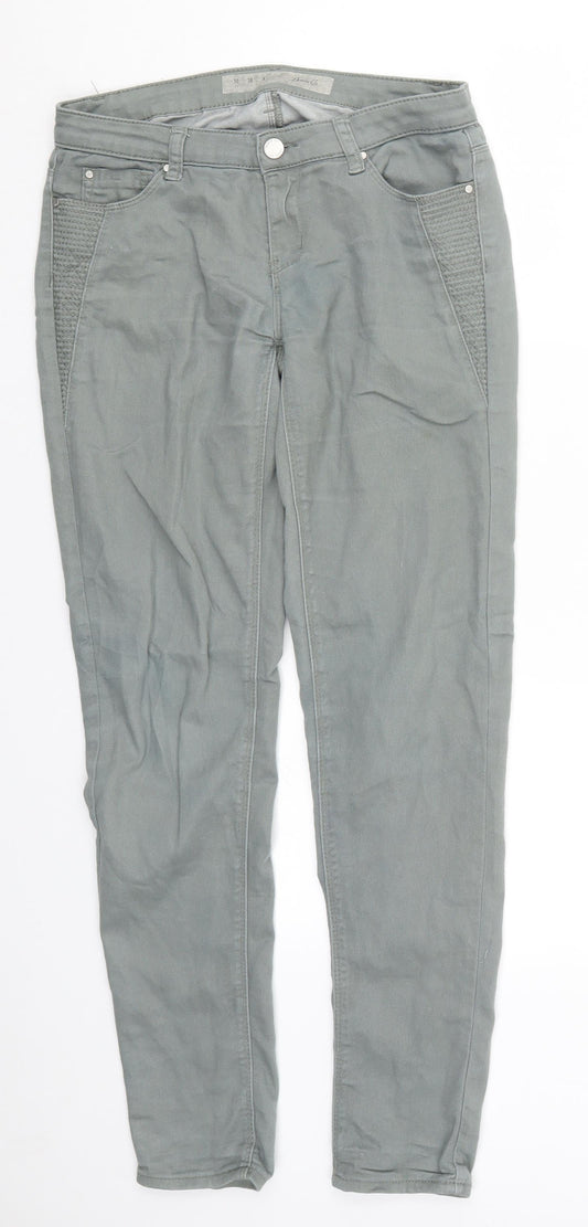 Denim Co Womens Green  Denim Skinny Jeans Size 10 L29 in