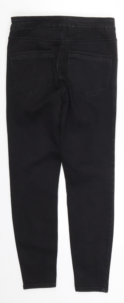 Womens UK Size 8 Papaya Regular Fit Skinny Black Jeans