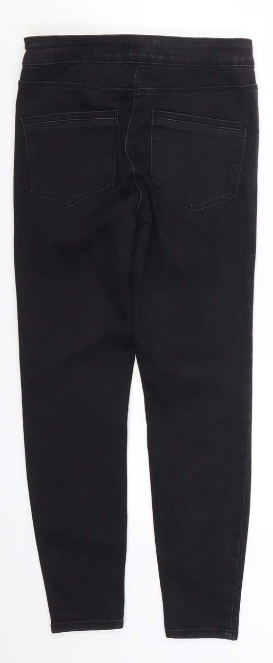 Womens UK Size 8 Papaya Regular Fit Skinny Black Jeans