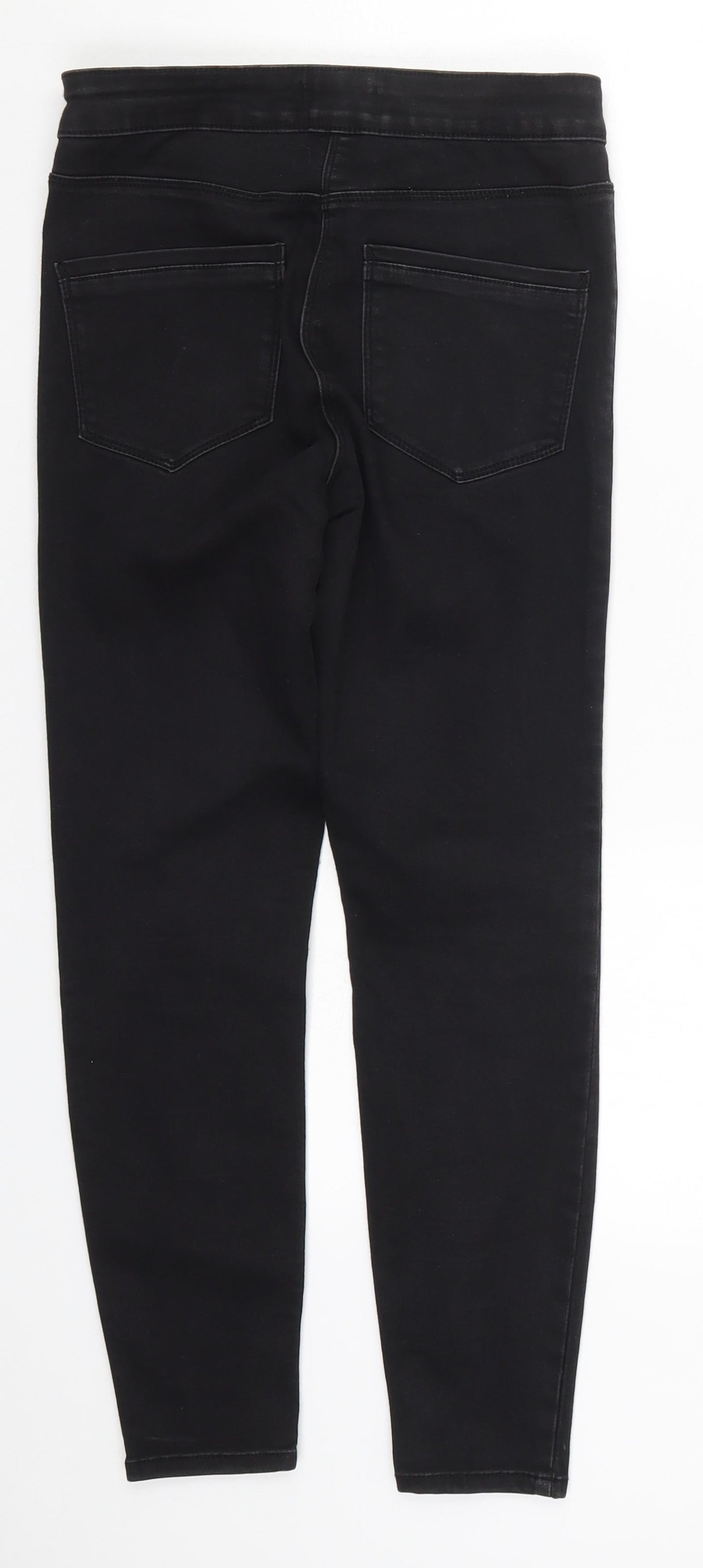Womens UK Size 8 Papaya Regular Fit Skinny Black Jeans