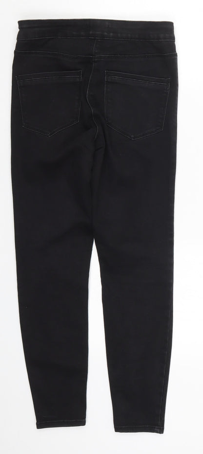Womens UK Size 8 Papaya Regular Fit Skinny Black Jeans