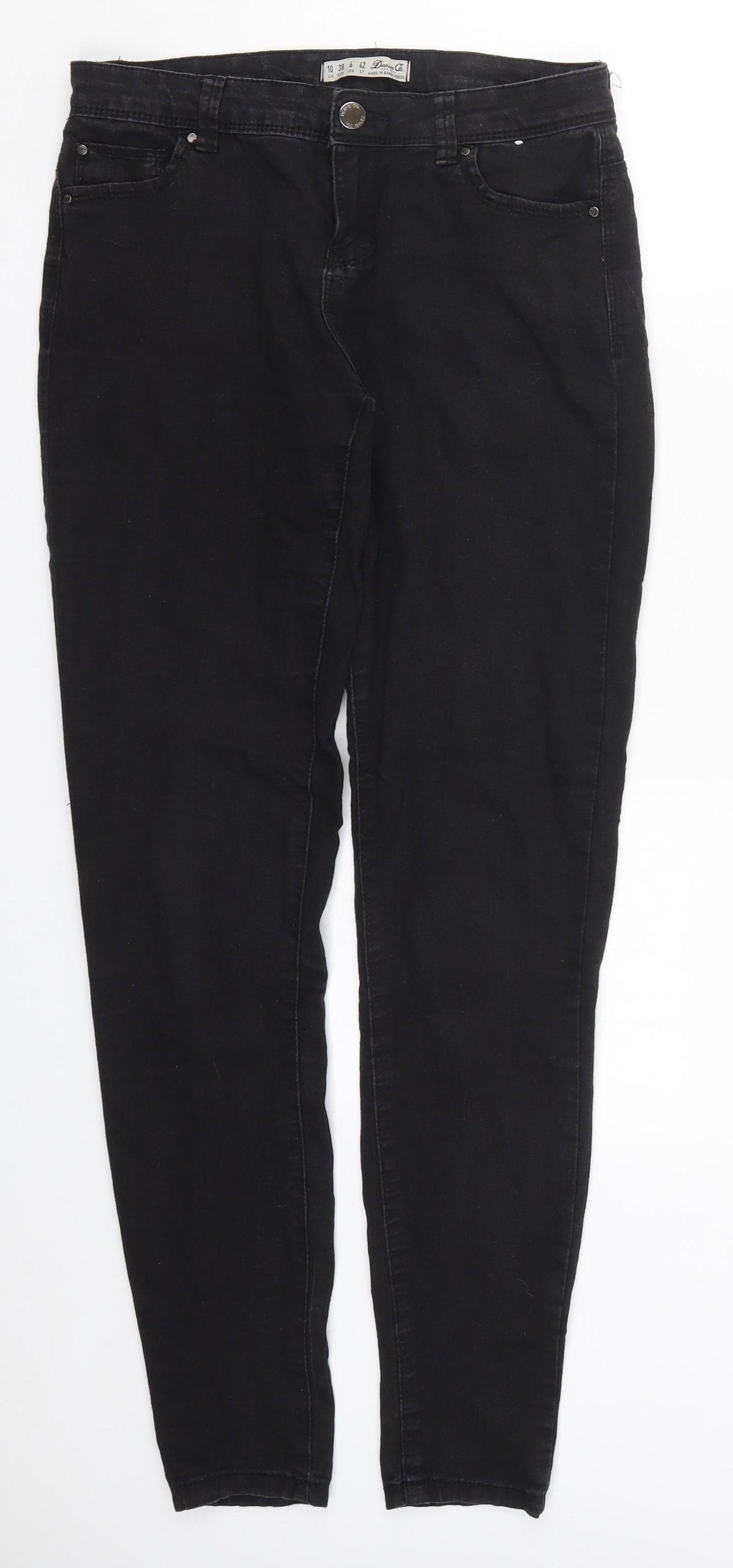 Denim Co Womens Black  Denim Skinny Jeans Size 10 L31 in