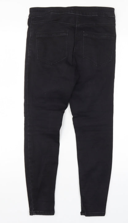 Womens UK Size 9 Months Papaya Regular Fit Skinny Black Jeans
