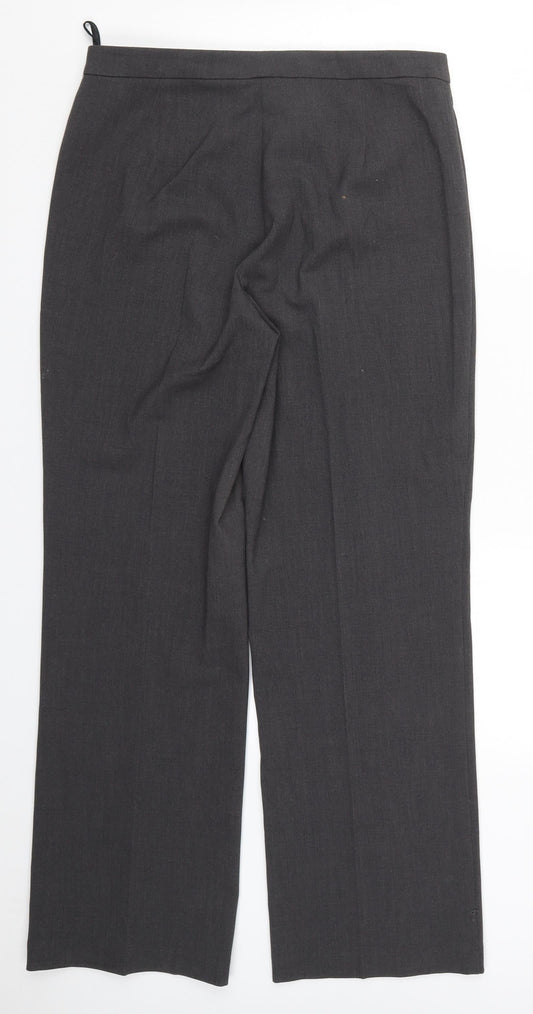 Womens UK Size 12 Marks and Spencer Regular Fit  Grey Trousers