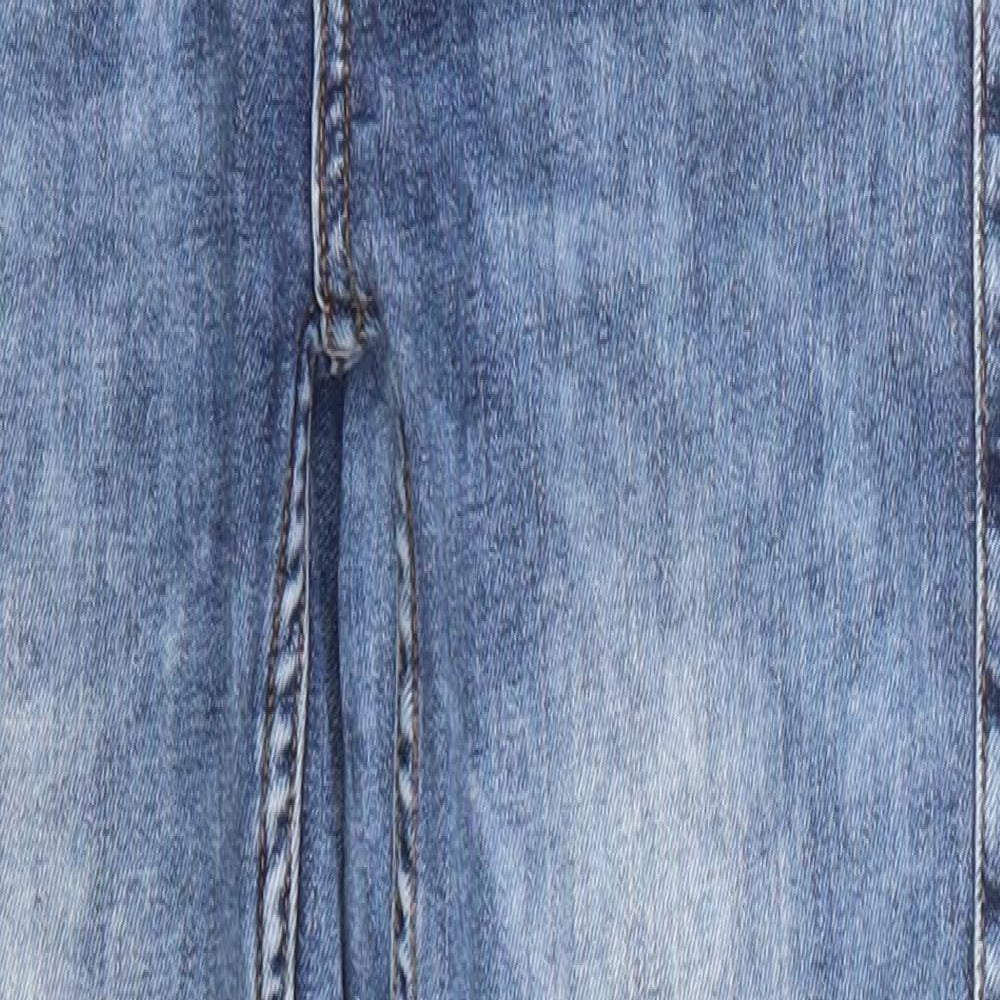 Denim Co Womens Blue  Denim Skinny Jeans Size 8 L26 in - Distressed Hem