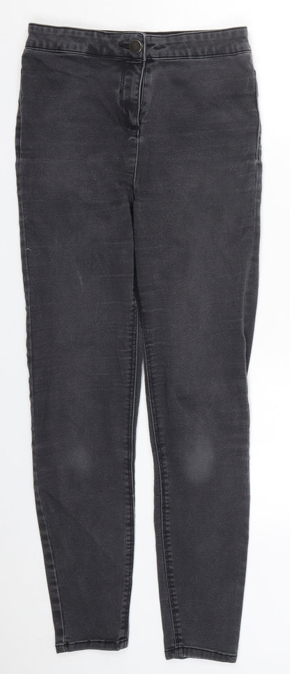 Womens UK Size 8 Papaya Regular Fit Skinny Grey Jeans